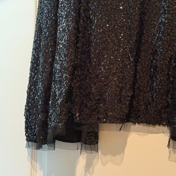 JCrew | Sequin Cotton Open Cardigan | Black | Size: M - Picture 2 of 15